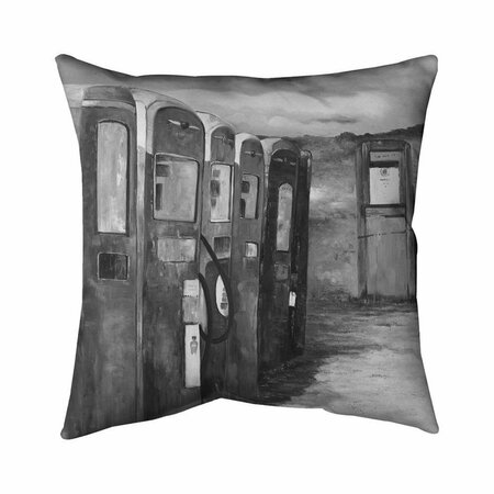 BEGIN HOME DECOR 20 x 20 in. Old Gas Pumps-Double Sided Print Indoor Pillow 5541-2020-SL13-1